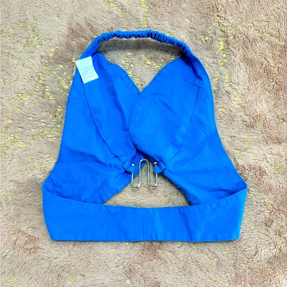 DOLLSKILL halter crop top in ocean blue - Picture 3 of 5